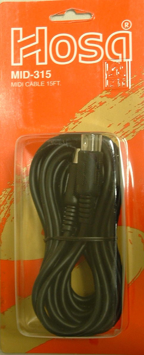 5 pack MIDI 15' cables